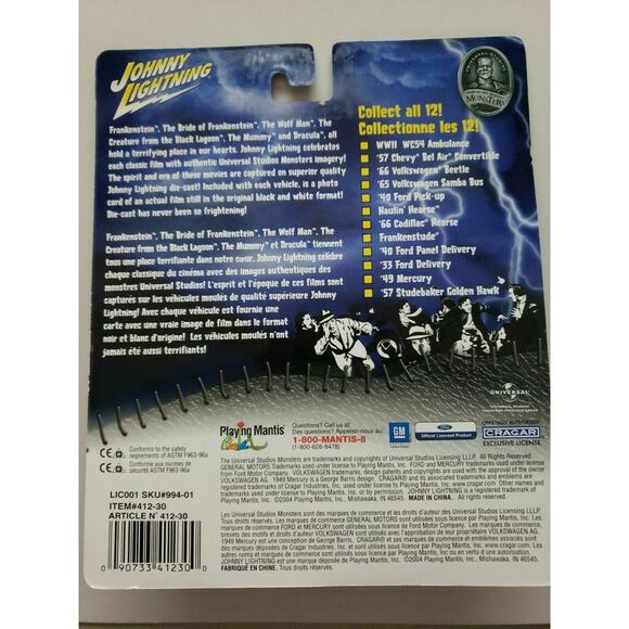 Johnny Lightning Universal Studios Monsters WWII WC54 Ambulance New In Package - Picture 2 of 2